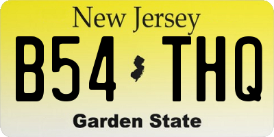 NJ license plate B54THQ