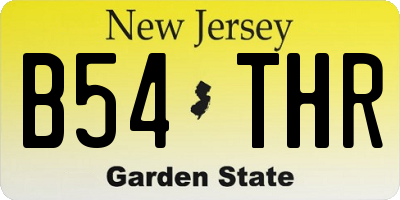 NJ license plate B54THR