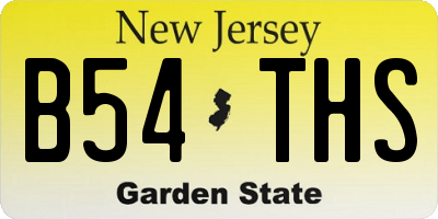 NJ license plate B54THS