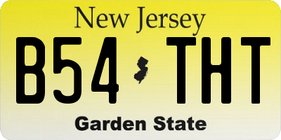 NJ license plate B54THT