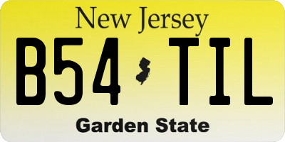 NJ license plate B54TIL