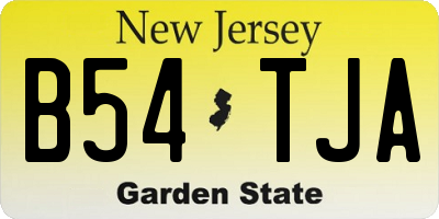 NJ license plate B54TJA