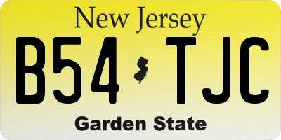 NJ license plate B54TJC