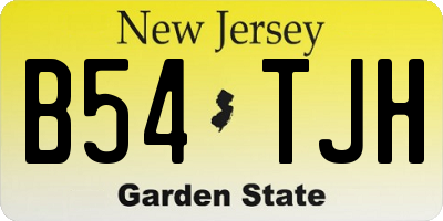 NJ license plate B54TJH