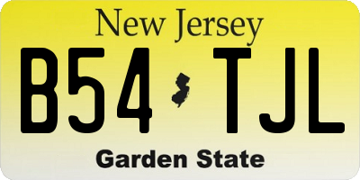 NJ license plate B54TJL