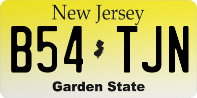 NJ license plate B54TJN