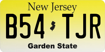 NJ license plate B54TJR