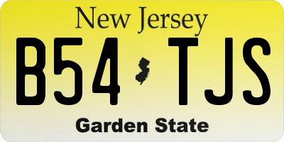 NJ license plate B54TJS