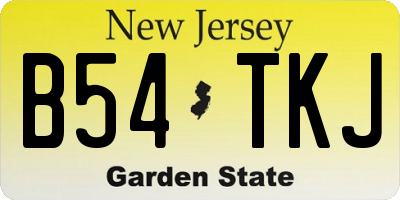 NJ license plate B54TKJ