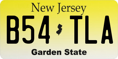 NJ license plate B54TLA