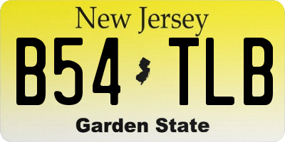 NJ license plate B54TLB
