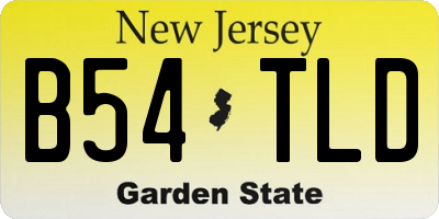 NJ license plate B54TLD