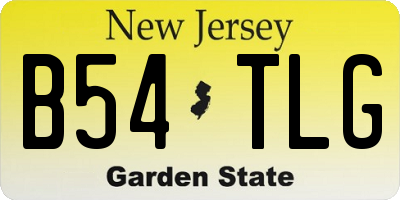 NJ license plate B54TLG