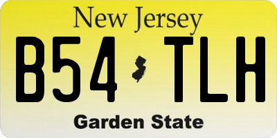 NJ license plate B54TLH