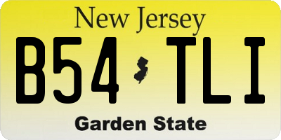 NJ license plate B54TLI