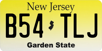 NJ license plate B54TLJ