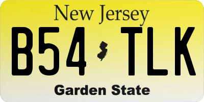 NJ license plate B54TLK