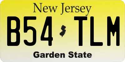 NJ license plate B54TLM