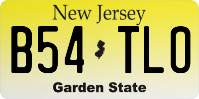 NJ license plate B54TLO