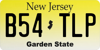 NJ license plate B54TLP