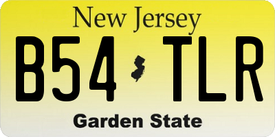 NJ license plate B54TLR