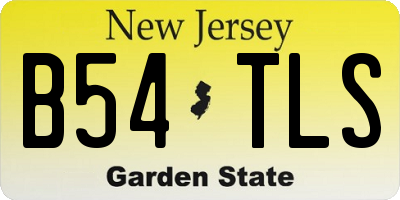 NJ license plate B54TLS