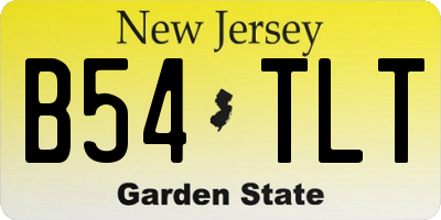 NJ license plate B54TLT