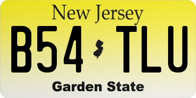 NJ license plate B54TLU