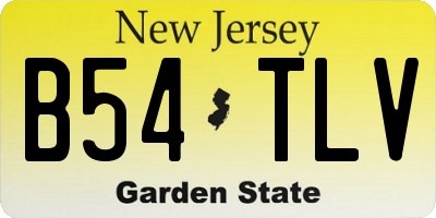 NJ license plate B54TLV