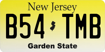 NJ license plate B54TMB