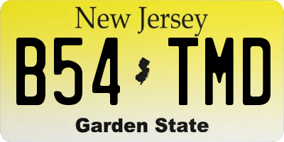 NJ license plate B54TMD
