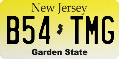 NJ license plate B54TMG