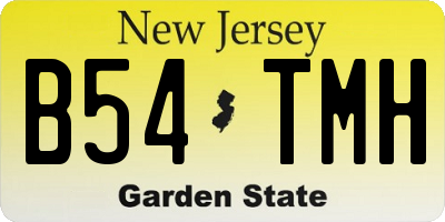 NJ license plate B54TMH