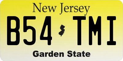 NJ license plate B54TMI