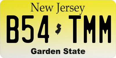 NJ license plate B54TMM