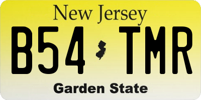 NJ license plate B54TMR
