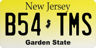 NJ license plate B54TMS