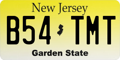 NJ license plate B54TMT