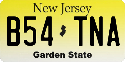 NJ license plate B54TNA