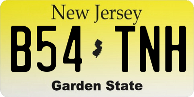 NJ license plate B54TNH