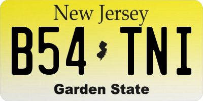 NJ license plate B54TNI