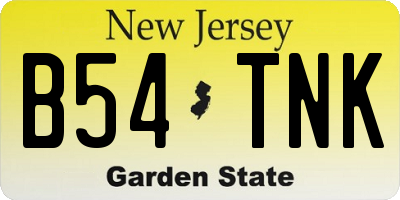 NJ license plate B54TNK