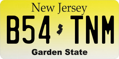 NJ license plate B54TNM