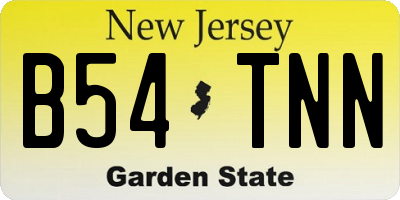 NJ license plate B54TNN