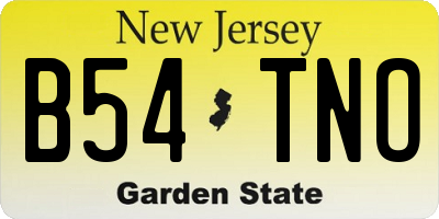 NJ license plate B54TNO