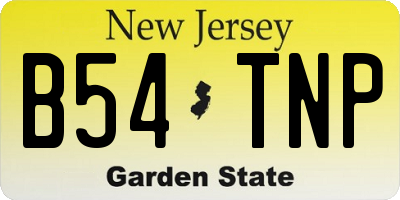 NJ license plate B54TNP