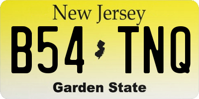 NJ license plate B54TNQ