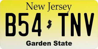 NJ license plate B54TNV