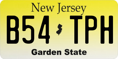 NJ license plate B54TPH