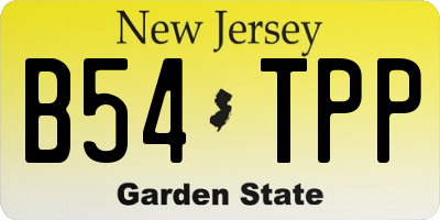 NJ license plate B54TPP